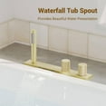 thumbnail image 4 of CASAINC 2 Handle Roman Bathroom Tub Faucet with Handheld Sprayer, Brushed Gold, 4 of 7