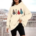 thumbnail image 2 of WEAIXIMIUNG Robe Chandail en Molleton avec Poches Maxi Mode Décontractée Ample Imprimé Sport Chandail à Capuchon Chandail à Capuchon, 2 of 4