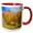 Red/White, variant on 3drose, Usa, Colorado, Curecanti Nra, Cottonwood and Willows in Fall Color., 11oz Magic Transforming Mug