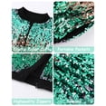 thumbnail image 4 of CARETOO Girls' Sequin Bomb Jacket Shiny Set Long Sleeved Zipper Bright Color for Girls' Kid Birthday Concert Varsity Jacket, 4 of 7