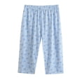 thumbnail image 3 of Womens Soft Cotton Capri Pajama with Elastic Waistband Comfy Casual Printed Loose Fit Sleepwear Bottoms XL-5XL, 3 of 4