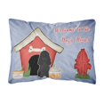 thumbnail image 1 of Almohada decorativa de tela de lona negra Caroline's Treasures BB2825PW1216 12 H x 16 W multicolor, 1 of 1