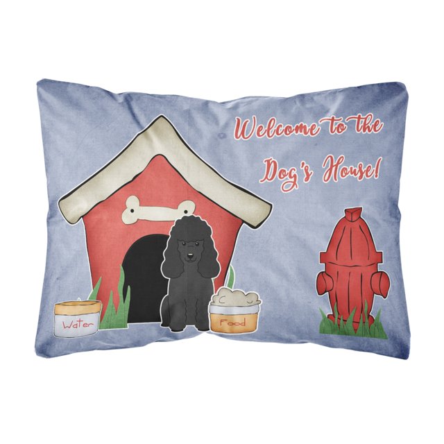 Almohada decorativa de tela de lona negra Caroline's Treasures BB2825PW1216 12 H x 16 W multicolor