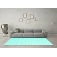 thumbnail image 3 of Ahgly Company Indoor Rectangle Solid Turquoise Blue Modern Area Rugs, 3' x 5', 3 of 4