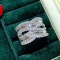 thumbnail image 3 of K-KED Fashion Women Delicate Jewelry 925 Silver Filled Ring Cubic Zircon Party Ring Sz 6-10-8, 3 of 6