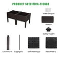 thumbnail image 4 of UBesGoo Raised Garden Bed Kit, Brown Free Splicing Planter Box for Outdoor Gardening, 2 pcs, 4 of 9
