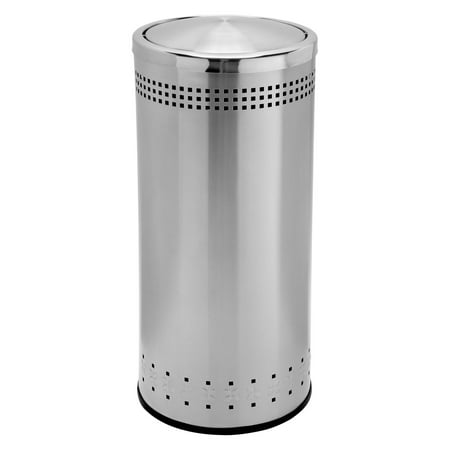Commercial Zone 15 Gallon Swivel Lid Trash Can - Stainless Steel