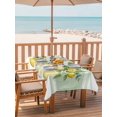 thumbnail image 2 of Outdoor Tablecloth with Umbrella Hole for Patio/Picnic/Party/Camping, Summer Lemon Waterproof Table Cloth Rectangle Table Cover Washable, Yellow Green Botanical Spring Floral (54"x 80"), 2 of 8