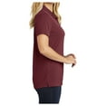 thumbnail image 6 of Womens Dry Zone UV Polyester Micro-Mesh Polo Burgundy 3X-Large, 6 of 6