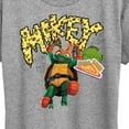 thumbnail image 3 of Teenage Mutant Ninja Turtles: Mutant Mayhem - Michelangelo AKA Mikey - Pizza Rules - Women's Short Sleeve Graphic T-Shirt, 3 of 5