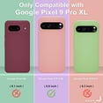 thumbnail image 3 of KOMI for Google Pixel 9 Pro XL Case, Silicone Phone Case with 1 Screen Protector, Soft Anti-Scratch Microfiber Lining, Full Body Shockproof Slim Cover Support Wireless Charging, Pink, 3 of 5