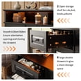 thumbnail image 3 of Garvee 60" Fireplace TV Stand with 23" Electric Fireplace, Farmhouse Wood Entertainment Center with 6 Drawers, Fits TVs up to 65", Black, 3 of 10