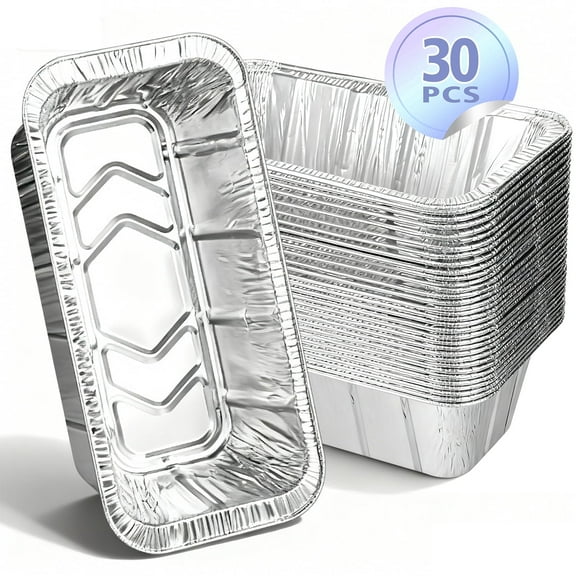 30Pcs Griddle Accessories Drip Pan Liners for Blackstone, Aluminum Foil Grease Drip Pans,Heat Resistant Drip Catcher, Non-Slip Design