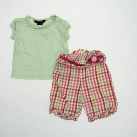 

Pre-owned Ralph Lauren | Gymboree Girls Green | Pink Plaid Apparel Sets size: 12-18 Months