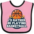 thumbnail image 3 of Inktastic I'd Rather Be Playing Basketball Boys or Girls Baby Bib, 3 of 4