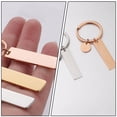 thumbnail image 4 of 2 llaveros DIY en blanco de acero inoxidable sin terminar, 4 of 5
