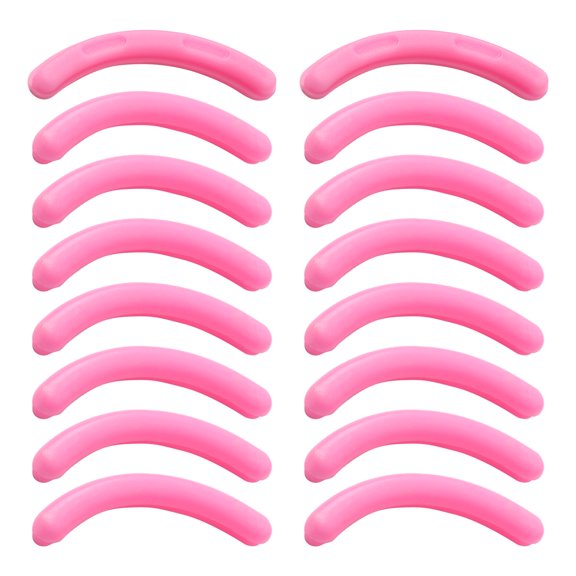 16 Pcs Rubber Eyelash Curler Refill Cushion Pad Replacement Pink