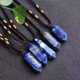 thumbnail image 2 of EOEMY Natural Quartz Crystal Pointed Pillar S Pendant Healing Necklace Amulet-Lapis Lazuli Quartz, 2 of 9
