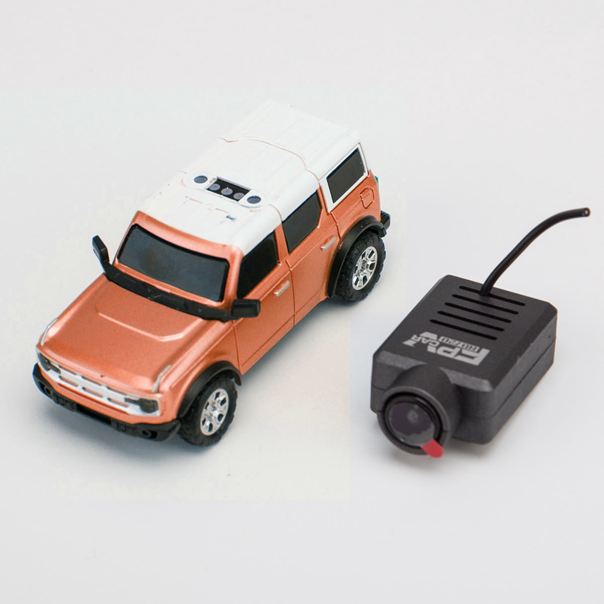 WL 1/64 Scale Mini RC Car, Remote Control Vehicle with WiFi Module Control, APP Auto-Pairing & Onboard Camera View, Micro Racer for Indoor Tracks, Desk Driving, Gift for Adults (Orange)