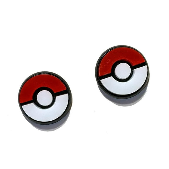 Poke Game Ball Enamel Metal Stud Earrings