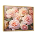 thumbnail image 2 of Designart "Pink Roses love expression" Floral Floater Framed Wall Decor, 2 of 7