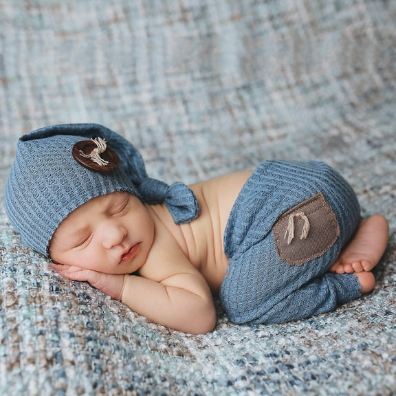 Newborn sleepy hat & pant set, Newborn prop, Newborn photography prop
