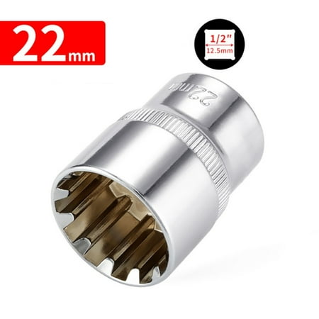 

12 Point Mirror Short Socket Head 1/2inch Drive Torx Bit Ratchet Wrench Adapter