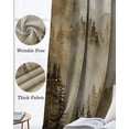 thumbnail image 6 of Brown Mountain Blackout Curtains 45 Inches Long, Kitchen Black Out Window Treatments, Misty Forest Nature Woodland Pine Tree Landscape Thermal Lined Drapes for Small Window with Grommet 42"x45", 6 of 8