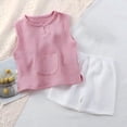 thumbnail image 6 of XXWXYD Toddler Girl Cotton Linen Set Sleeveless Button Down Dress Shorts Casual Summer Outfits Comfortable Clothes 2pc Playwear Fashion, 6 of 9