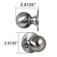 thumbnail image 3 of Ball Dummy Door Knob, French Door and Closet Compatible, Satin Nickel Finish, Left or Right Hand, 3 of 10