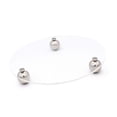 thumbnail image 2 of Acrylic Storage Tray Clear Transparent Stainless Steel Round Feet Minimalist Style Decorative Practical Desktop Shelf for Cafes Round, 2 of 6