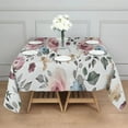 thumbnail image 3 of Pioneer Flower Floral Print Pattern Square Tablecloth,Waterproof Square Table Cover,Wipeable Spillproof Washable Table Cover for Home Kitchen Party Decor 60"x60"(152x152cm), 3 of 6