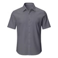 thumbnail image 2 of Kureaily Men's Short Sleeve Button Down Shirts Casual Printed Summer Regular Fit Beach Shirt Vacation Wedding Short Shirts,Large/(Gray), 2 of 4