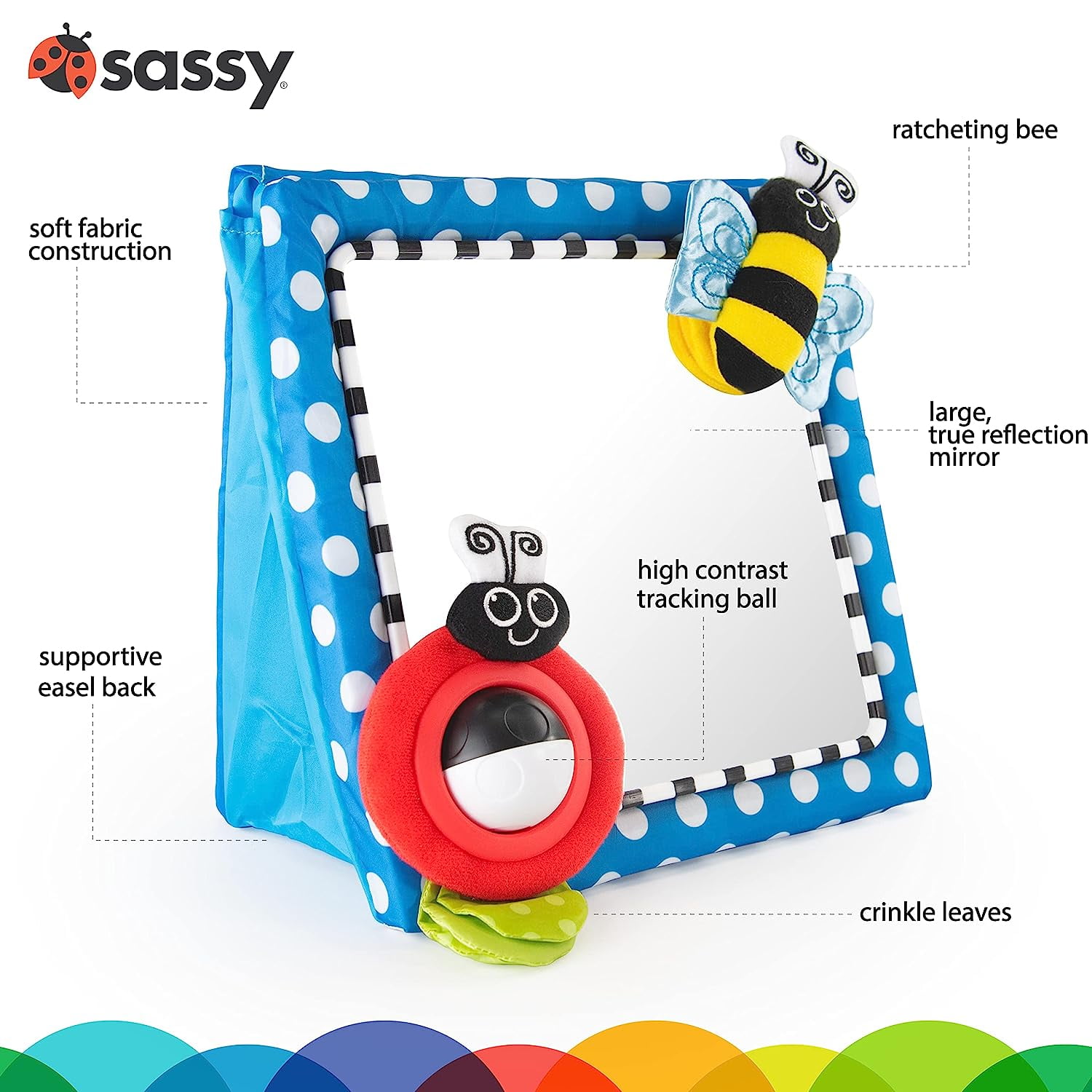 Sassy crib and floor clearance mirror