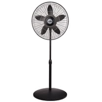 Air King 18" Commercial Grade Oscillating Pedestal Fan, 3 Speeds, 54" H, Black, 9118, New