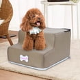 thumbnail image 2 of thinson Pet Stair Steps Foldable Washable Dog Pet Steps for Car Boot Injured Pets camel, 2 of 9