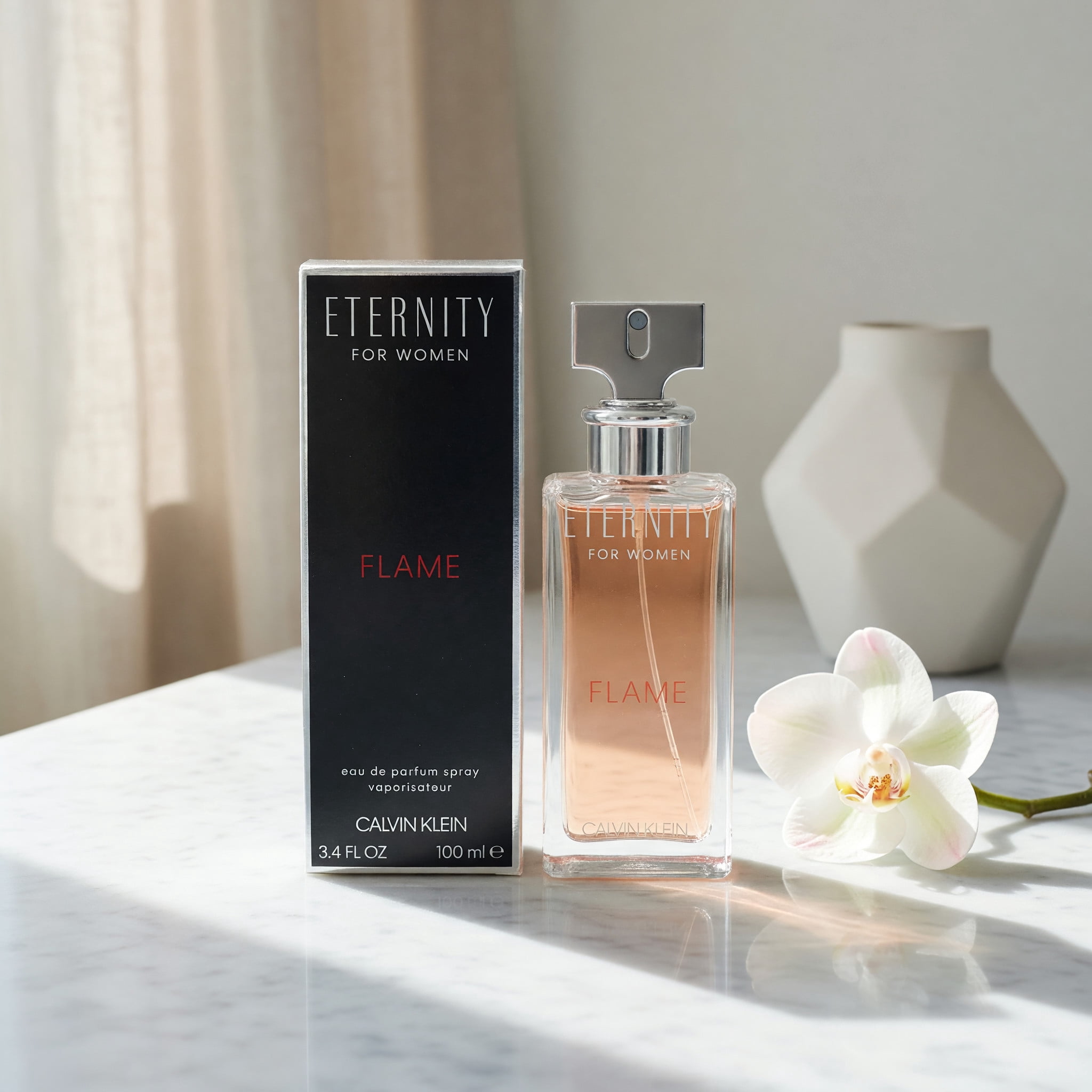 Calvin Klein Eternity Flame Eau De Parfum Spray, Women, 3.4 oz