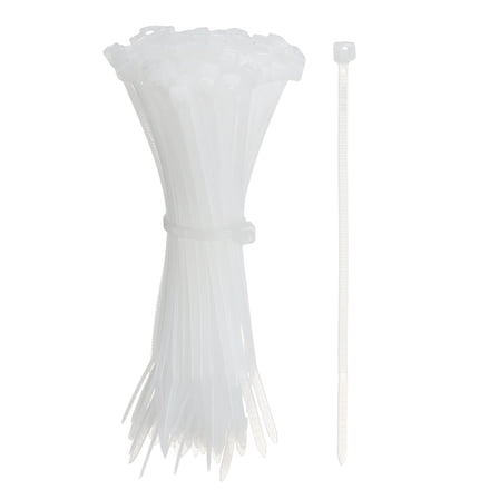 Zip Ties Plastic Cable Ties, Self-Locking Wire Zip Tie 4 Inch - (1000 Pack, White)