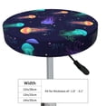 thumbnail image 4 of Honeii Sea Jellyfish Bar Stool Covers – Perfect Fit for 12" to 14" Round Stools, Crease-Resistant, Stretchy, Washable & Dustproof Seat Slipcovers-, 4 of 7