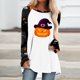 thumbnail image 3 of Blusa suelta informal de manga larga con cuello redondo para mujer, camisas con estampado de Halloween Fridja  fjkfkj2448, 3 of 5