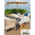 thumbnail image 4 of Outdoor Tablecloth with Umbrella Hole and Zipper, Sunflowers Rectangle Table Cloth 54x80 Inch Waterproof Tablecloth, Spring Botanical Truck Pig Wooden Grain Picnic Table Cover for Patio Camping, 4 of 7