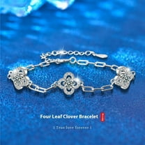 S925 Sterling Silver Clover Bracelet Does Not Fade