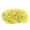 thumbnail image 1 of Etiquetas de oreja de ganado perfecl pre numeradas 100 piezas para cerdo cabra oveja amarillo, 1 of 8