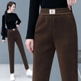 thumbnail image 1 of Pantalones de harén de otoño estándar, cintura alta, gruesos, sueltos, atados al tobillo, cálidos, adelgazantes, versátiles, reductores de edad, ropa casual de talla grande para mujer, 1 of 4
