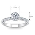 thumbnail image 5 of SuperJeweler 1 1/2 Carat Round Shape Hidden Halo Moissanite Engagement Ring In 14 Karat White Gold For Women, 5 of 6