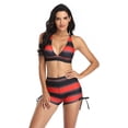 thumbnail image 2 of WREESH Women'S Aplit Body Open Back Bikini Swimsuit Gradient Multicolor Hot Spring Swimsuit, 2 of 9