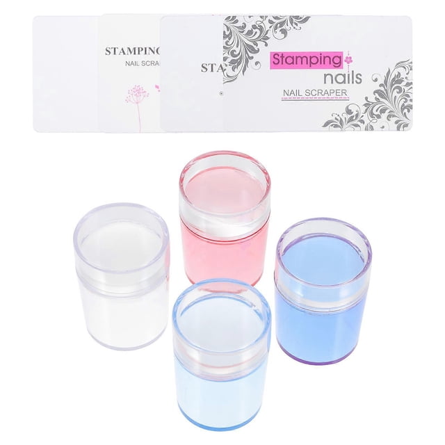 Manicure DIY Stamping Tool For Manicure Beginners Nail Salon Square Shape 4 Sets Premium Quality