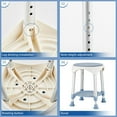 thumbnail image 2 of Shower Stool Chair for Inside Shower, Upgrade Small Corner Plastic Stool for Seniors Adult, 360° Swivel Shower Seat Stool for Bathroom, 6-Level Adjustable Height Bath Chair Stools with Shelf, 2 of 16