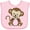 AD-Pink, variant on Inktastic Monkey Girls Baby Bib