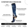 thumbnail image 3 of Lsque Moonlit Night Sea Sailboat Pattern Sport Compression Socks for Men & Women 15-20 mmHg Knee High Nurse Pregnant Running Medical and Travel Athletic, 3 of 6